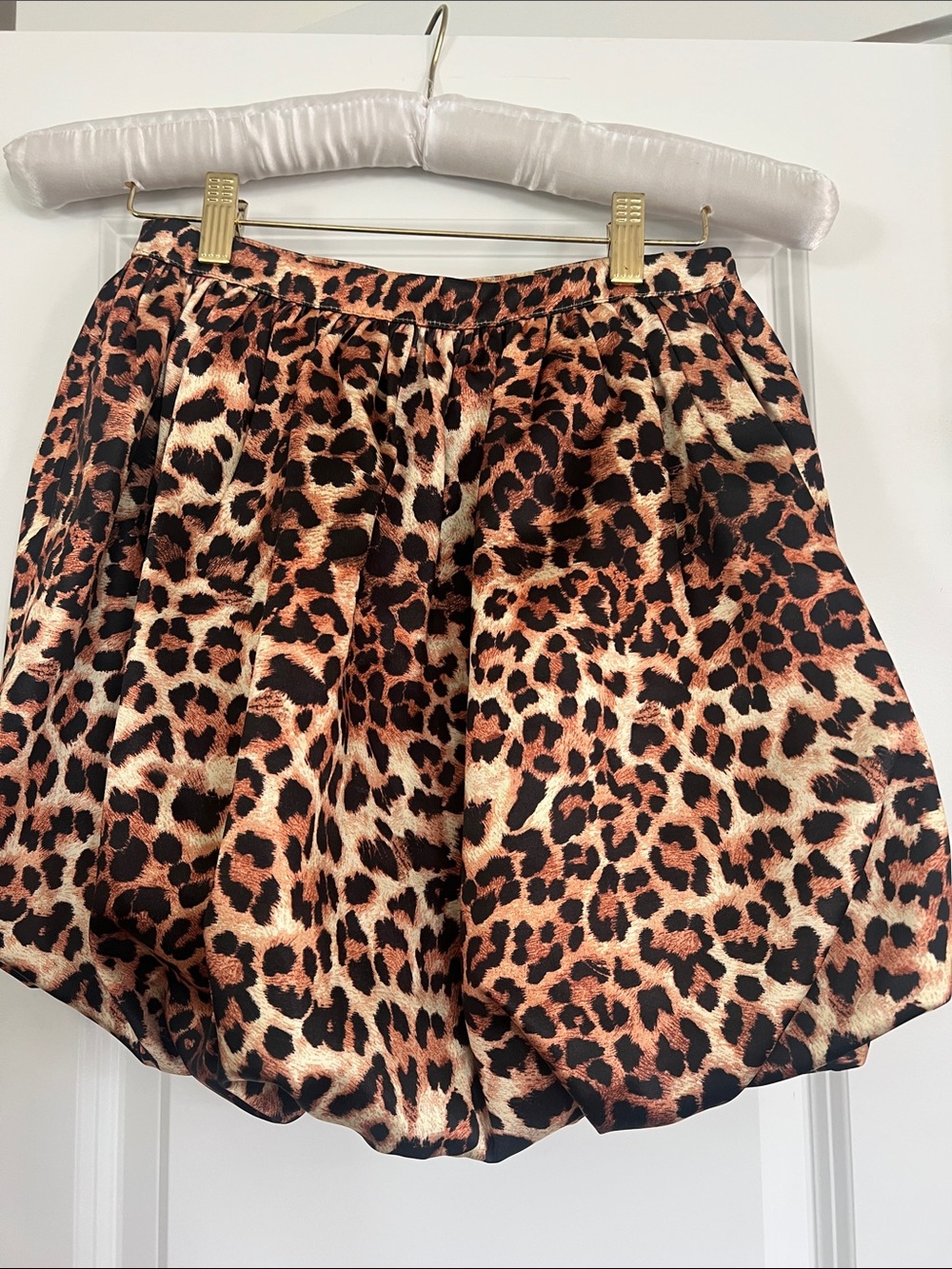 Nasty Gal Leopard Print Bubble Hem Shorts - Brown and Black